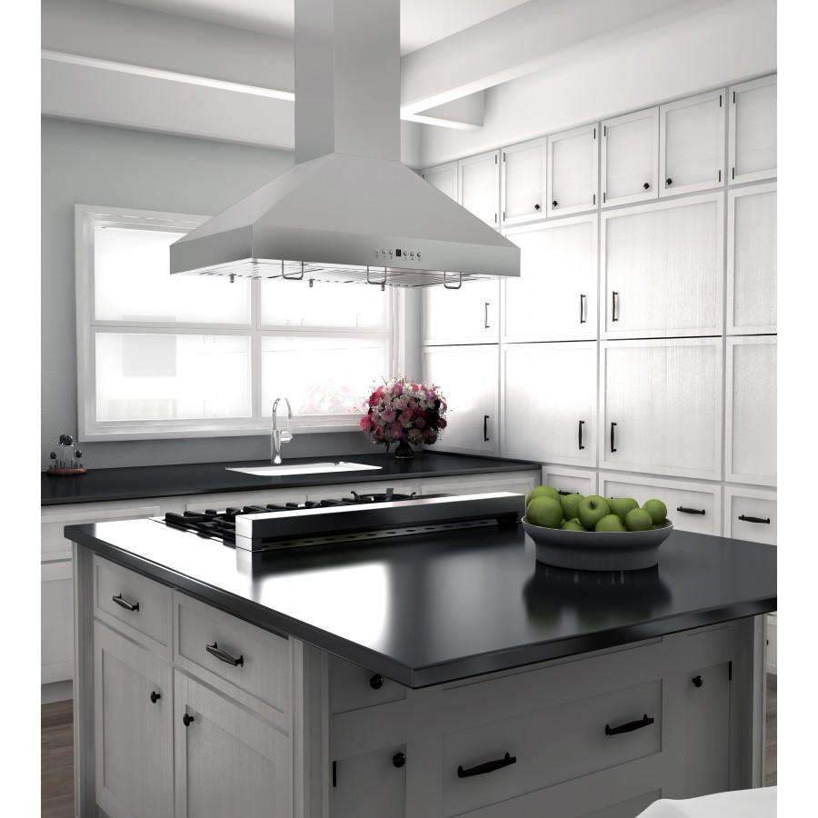 ZLINE 36-Inch Convertible Island Mount Range Hood in Stainless Steel (KL3i-36)