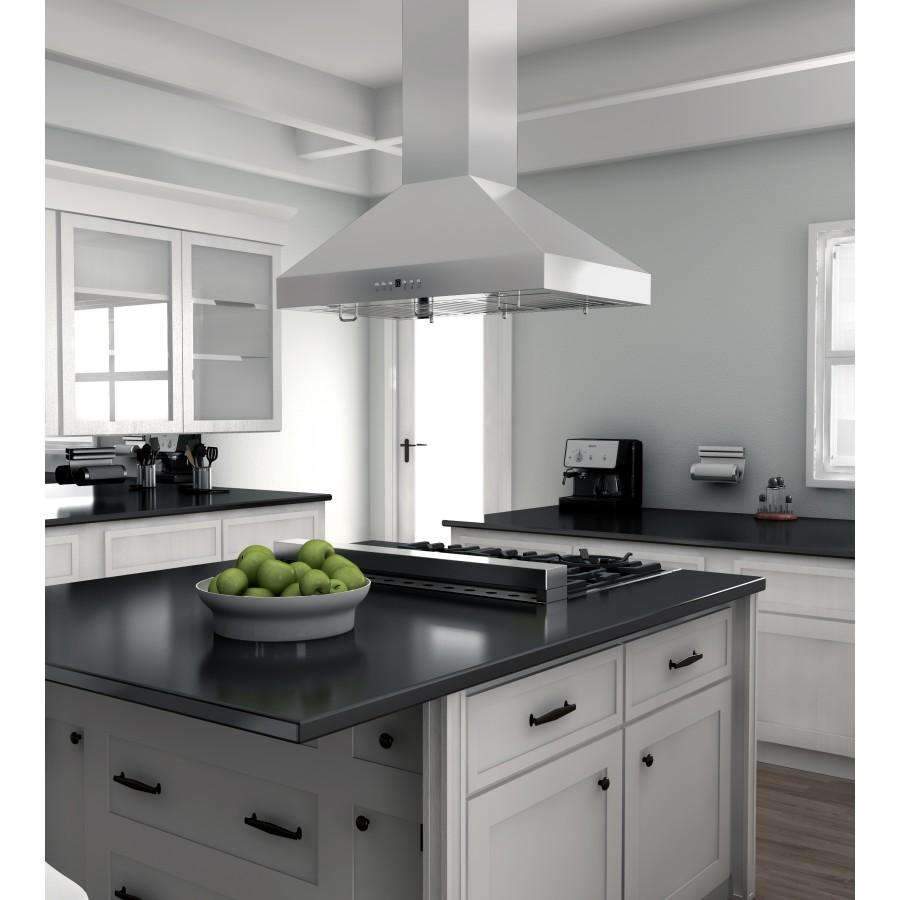 ZLINE 36-Inch Convertible Island Mount Range Hood in Stainless Steel (KL3i-36)