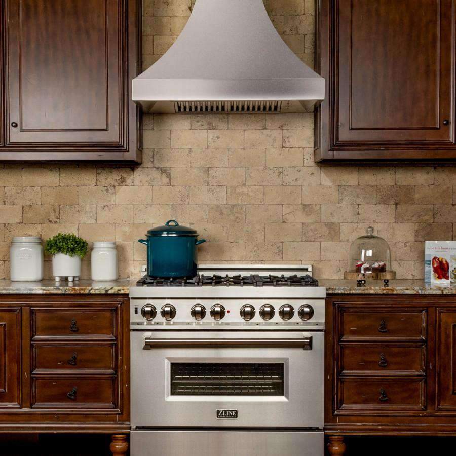 ZLINE 36-Inch Designer Series DuraSnow Stainless Wall Range Hood (8632S-36)