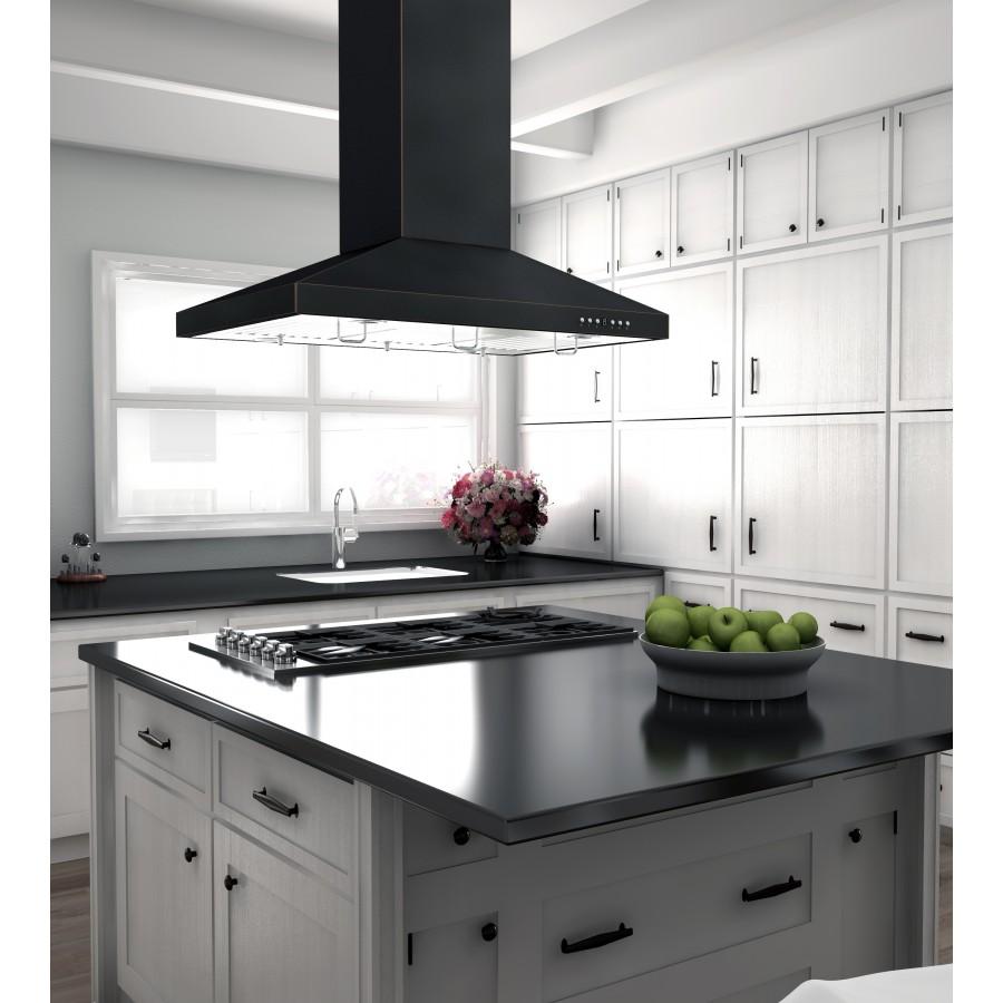 ZLINE 36-Inch Designer Series Oil-Rubbed Bronze Island Range Hood (8KL3iB-36)