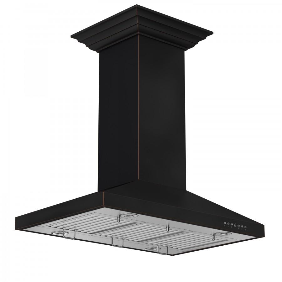 ZLINE 36-Inch Designer Series Oil-Rubbed Bronze Island Range Hood (8KL3iB-36)