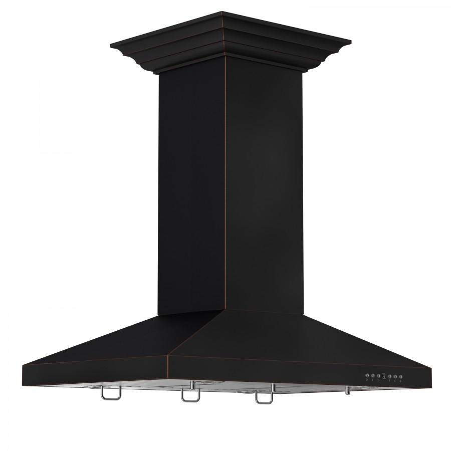 ZLINE 36-Inch Designer Series Oil-Rubbed Bronze Island Range Hood (8KL3iB-36)