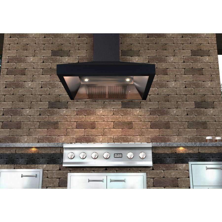 ZLINE 36-Inch Designer Series Oil-Rubbed Bronze Wall Range Hood with Crown Molding and 700 CFM Motor (8667B-36)