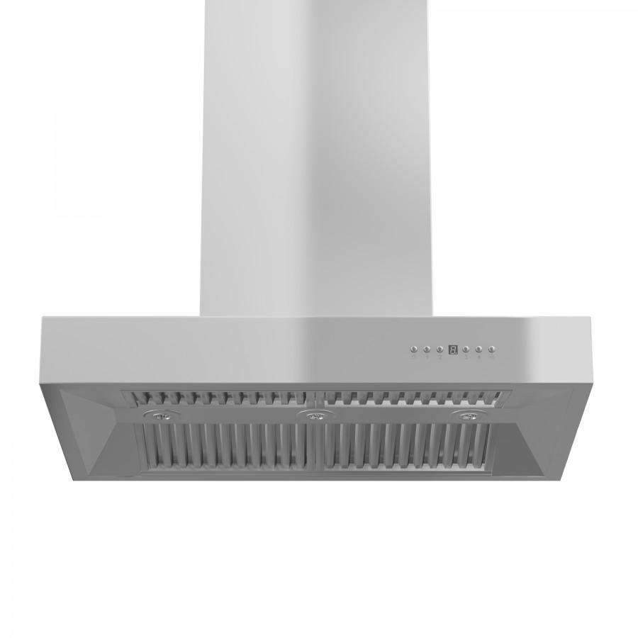 ZLINE 36-Inch Ducted Outdoor Island Mount Range Hood in Stainless Steel (KECOMi-304-36)