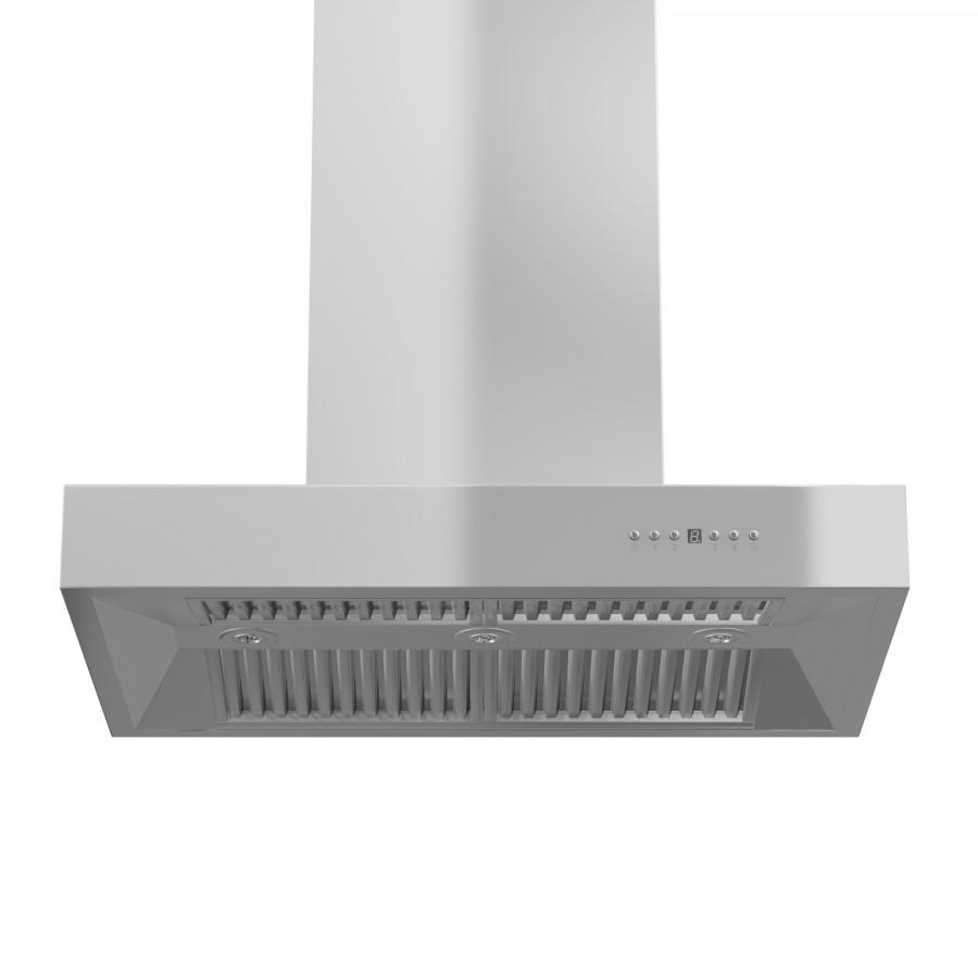 ZLINE 36-Inch Ducted Professional Island Mount Range Hood in Stainless Steel (KECOMi-36)