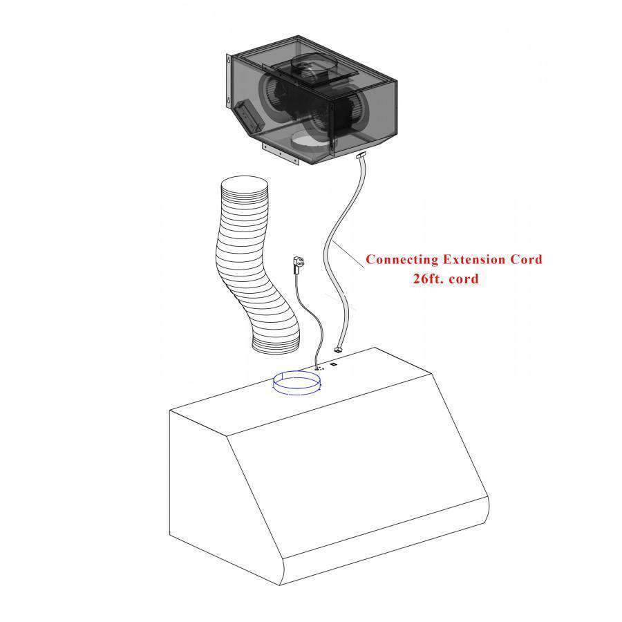 ZLINE 36-Inch Ducted Remote Blower Island Mount Range Hood in Stainless Steel (KECOMi-RD-36)