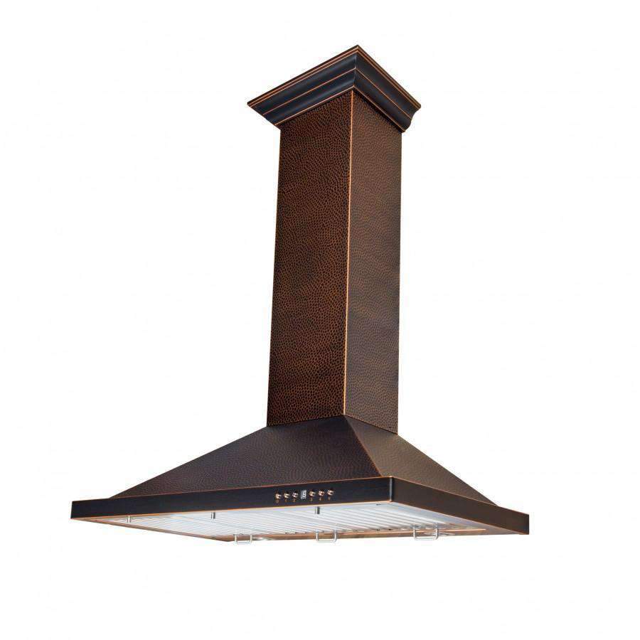 ZLINE 36-Inch Hand-Hammered Copper Finish Wall Range Hood (8KBH-36)