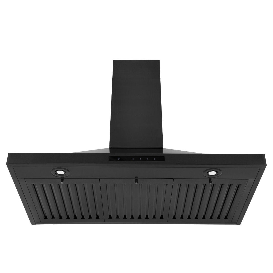 ZLINE 36-Inch Convertible Vent Wall Mount Range Hood in Black Stainless Steel (BSKBN-36)