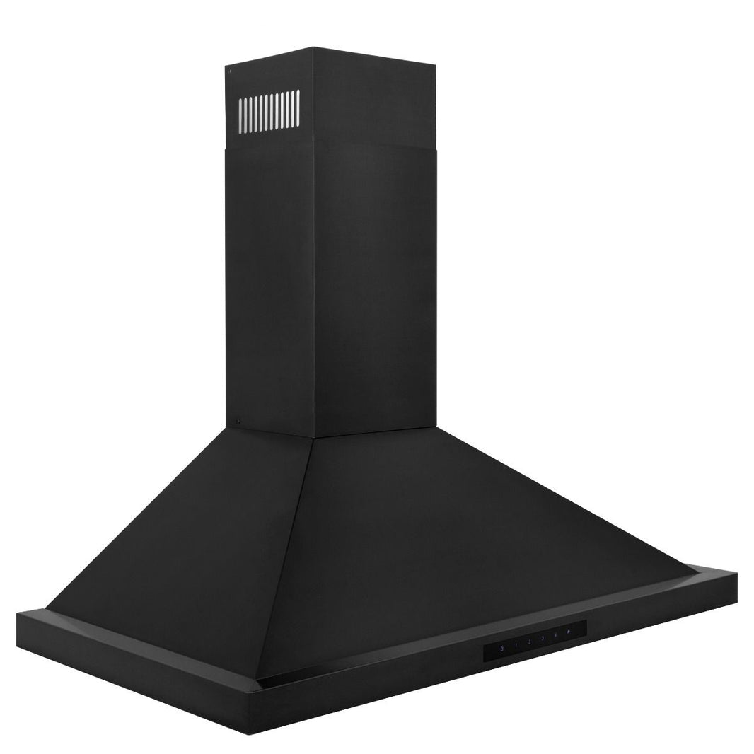 ZLINE 36-Inch Convertible Vent Wall Mount Range Hood in Black Stainless Steel (BSKBN-36)