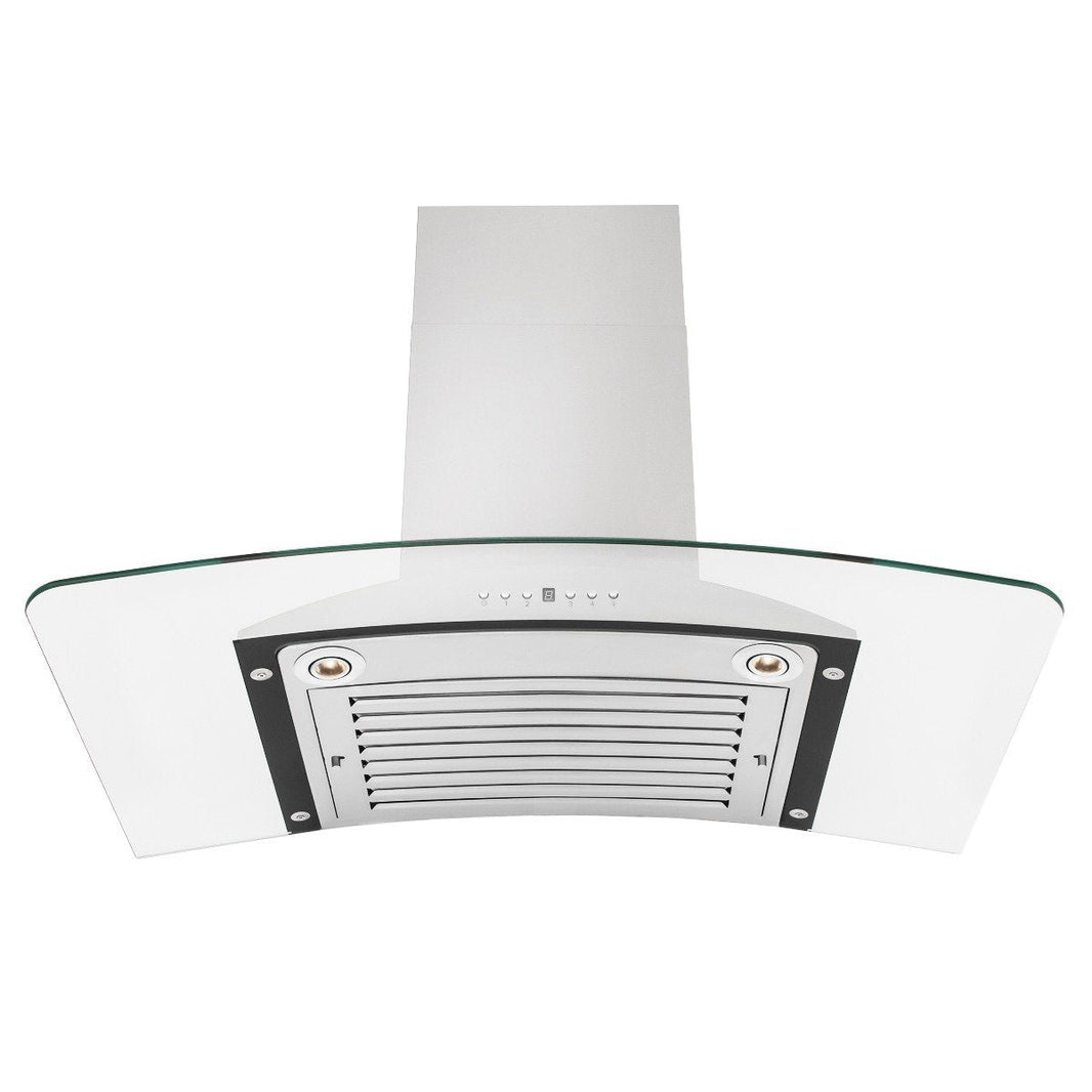 ZLINE 36-Inch Convertible Vent Wall Mount Range Hood in Stainless Steel & Glass (KN-36)