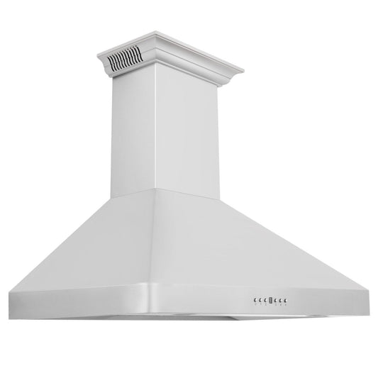 ZLINE 36-Inch Wall Mount Range Hood in Stainless Steel with Built-in CrownSound Bluetooth Speakers (KL2CRN-BT-36)