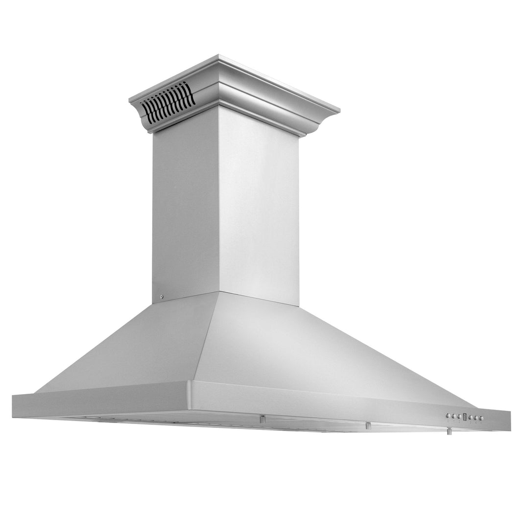 ZLINE 36-Inch Wall Mount Range Hood in Stainless Steel with Built-in CrownSound® Bluetooth Speakers (KBCRN-BT-36)