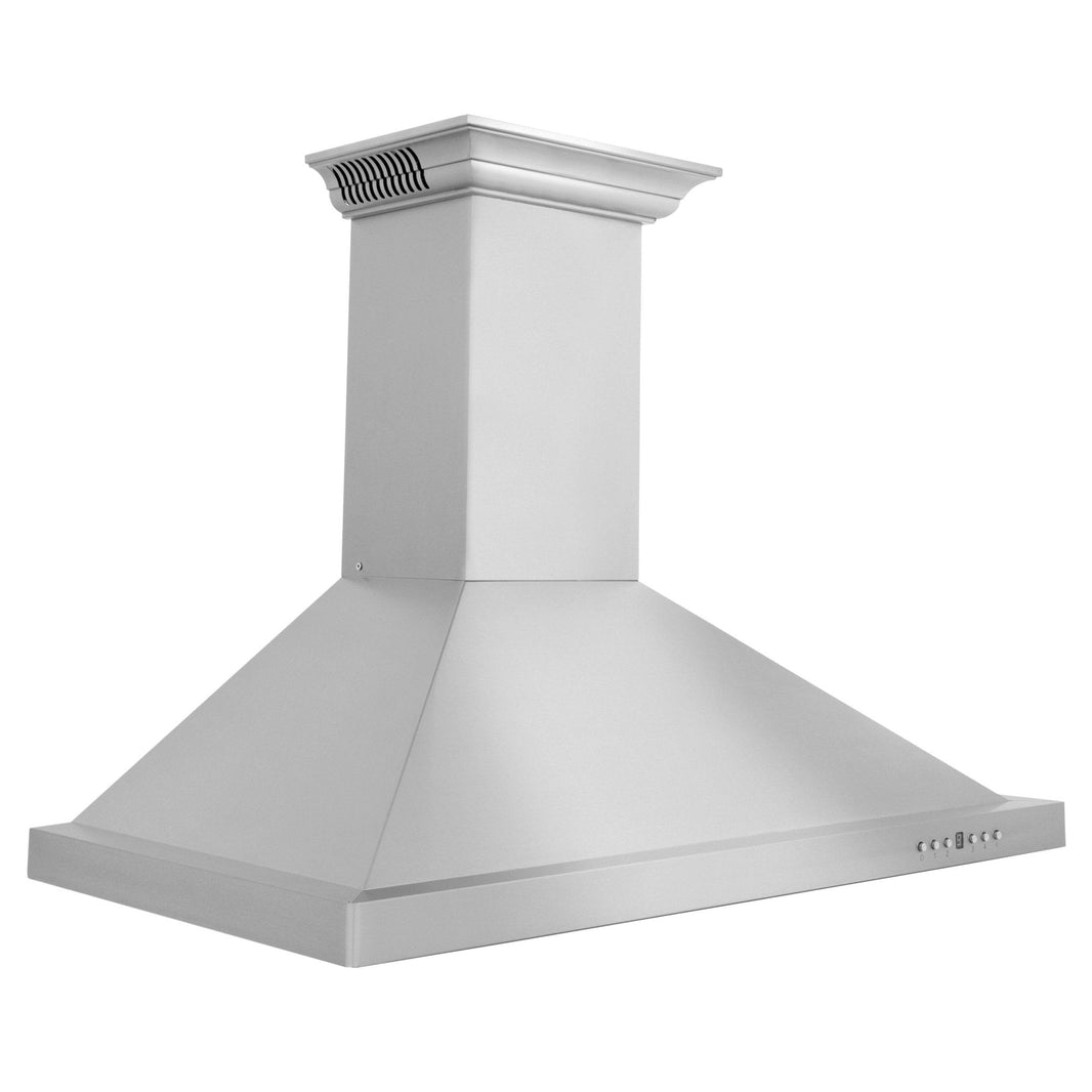 ZLINE 36-Inch Wall Mount Range Hood in Stainless Steel with Built-in CrownSound® Bluetooth Speakers (KBCRN-BT-36)