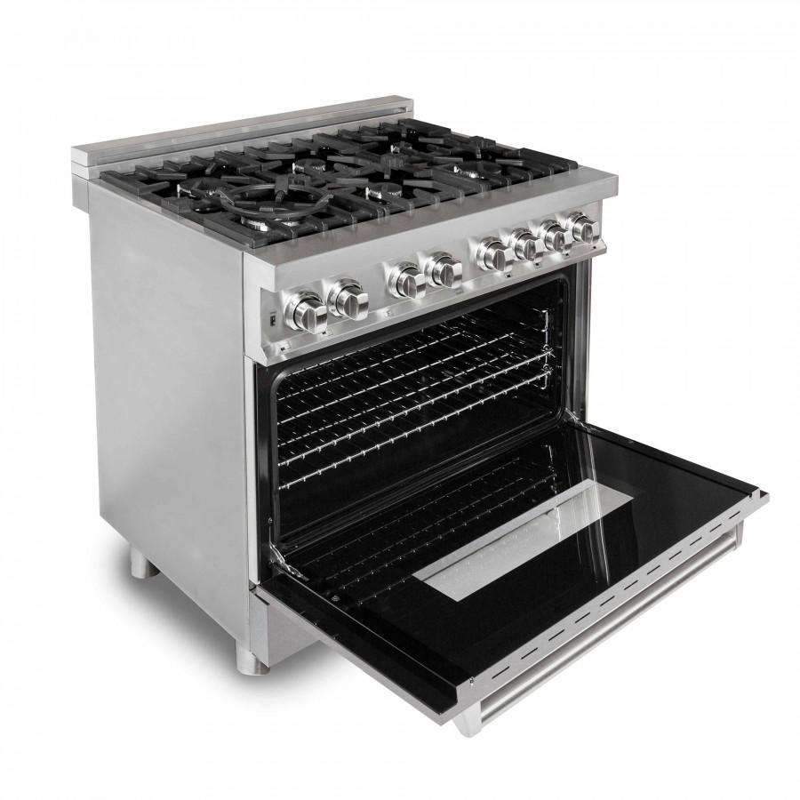 ZLINE 36-Inch Professional Dual Fuel Range with DuraSnow Door (RA-SN-36)