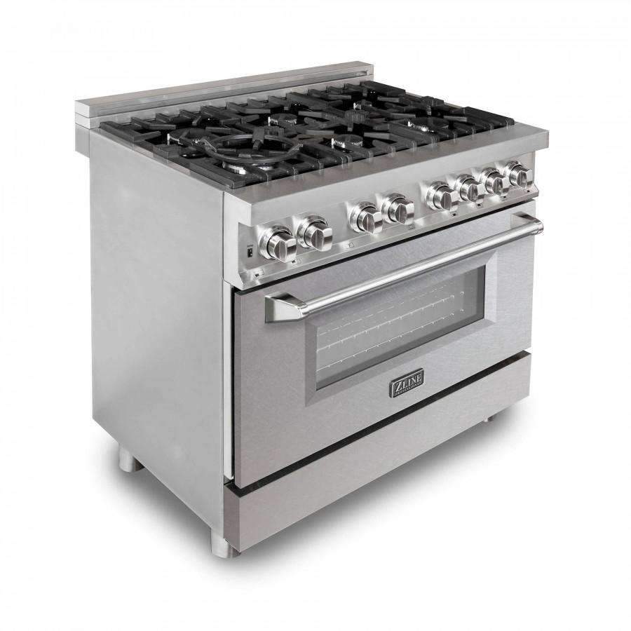 ZLINE 36-Inch Professional Dual Fuel Range with DuraSnow Door (RA-SN-36)