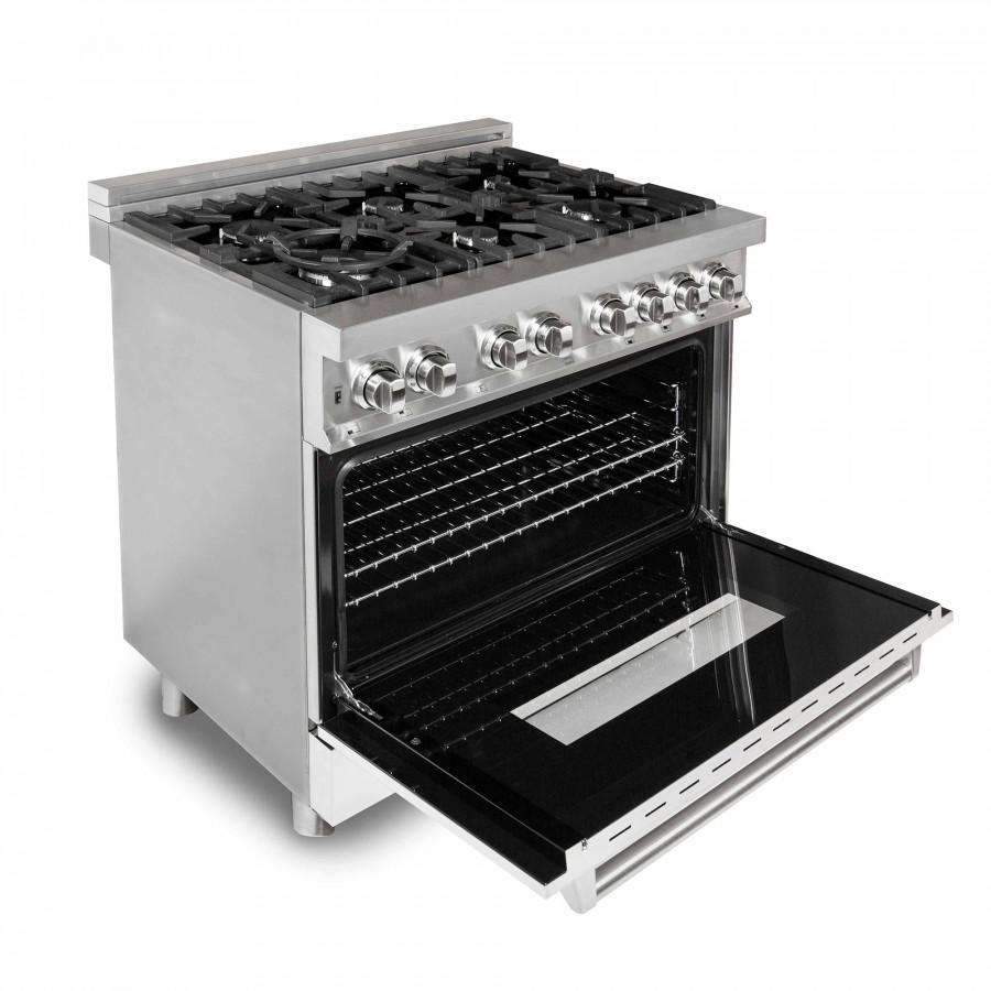 ZLINE 36-Inch Professional Dual Fuel Range with White Matte Door (RA-WM-36)