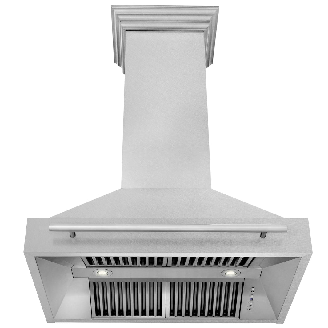 ZLINE 36-Inch Wall Mount Range Hood in DuraSnow Stainless Steel with DuraSnow Handle (8654SNX-36)