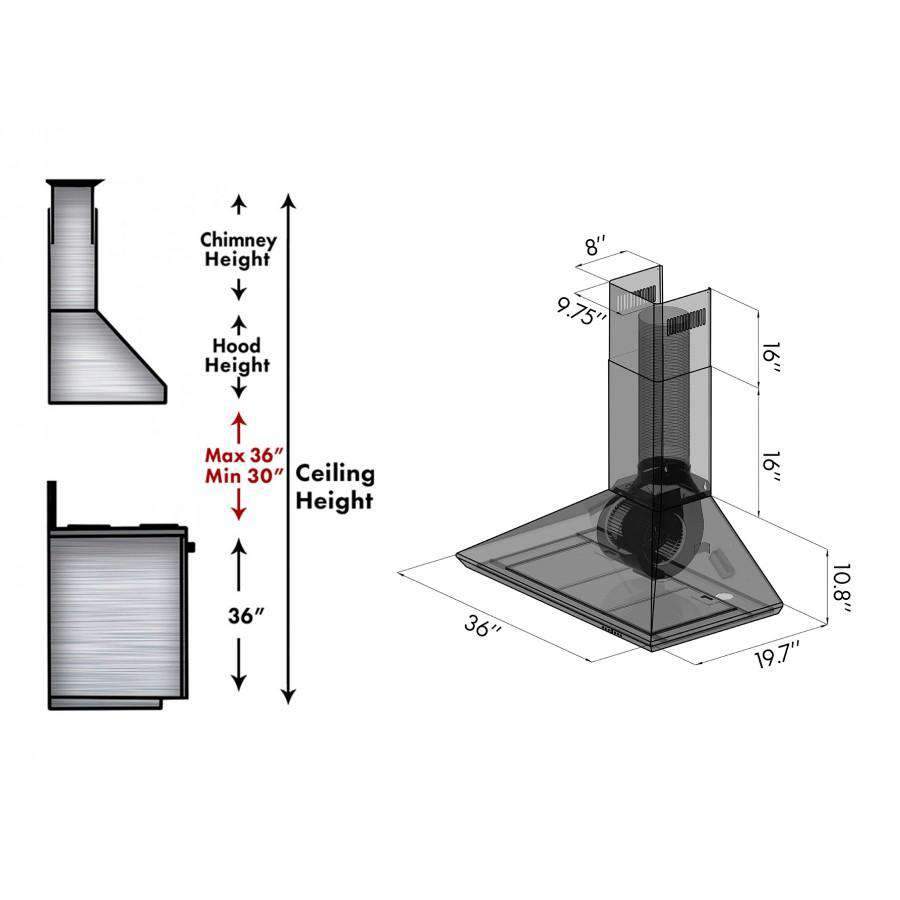 ZLINE 36-Inch Wall Range Hood (KF-36)