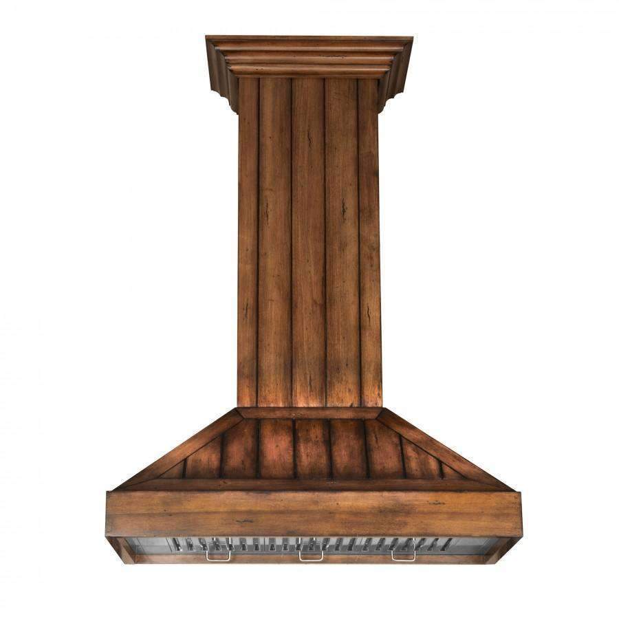 ZLINE 36-Inch Wooden Wall Range Hood, Rustic Light (KPLL-36)