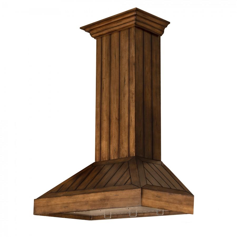 ZLINE 36-Inch Wooden Wall Range Hood, Rustic Light (KPLL-36)