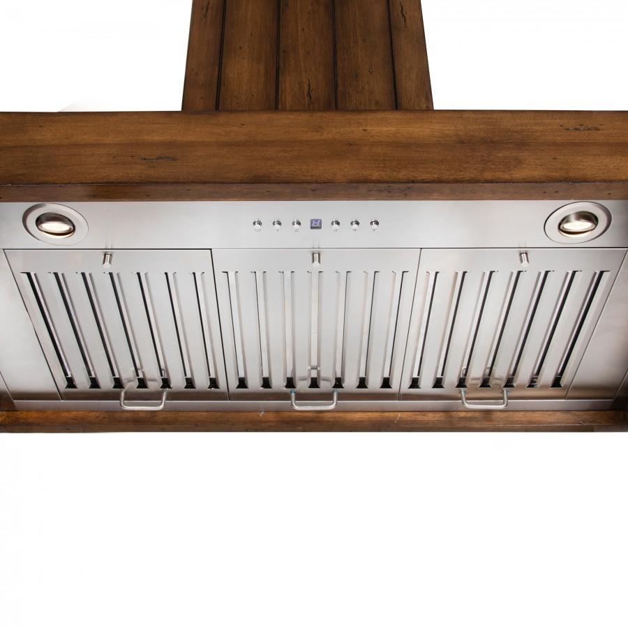 ZLINE 36-Inch Wooden Wall Range Hood, Rustic Light (KPLL-36)