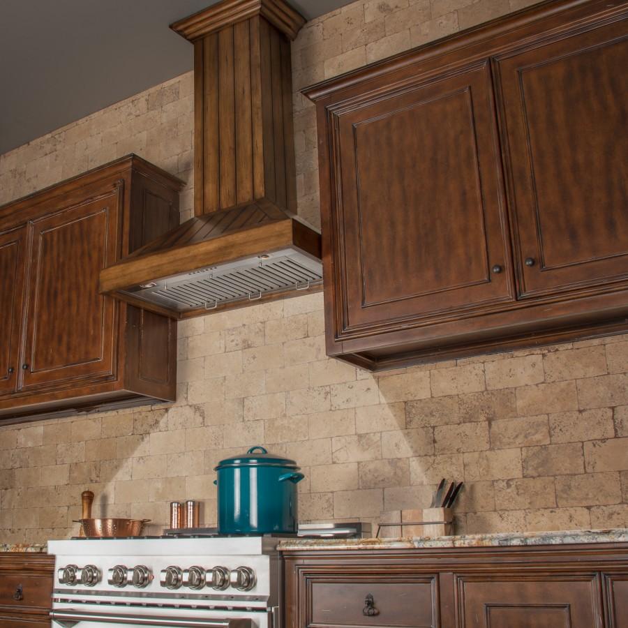 ZLINE 36-Inch Wooden Wall Range Hood, Rustic Light (KPLL-36)