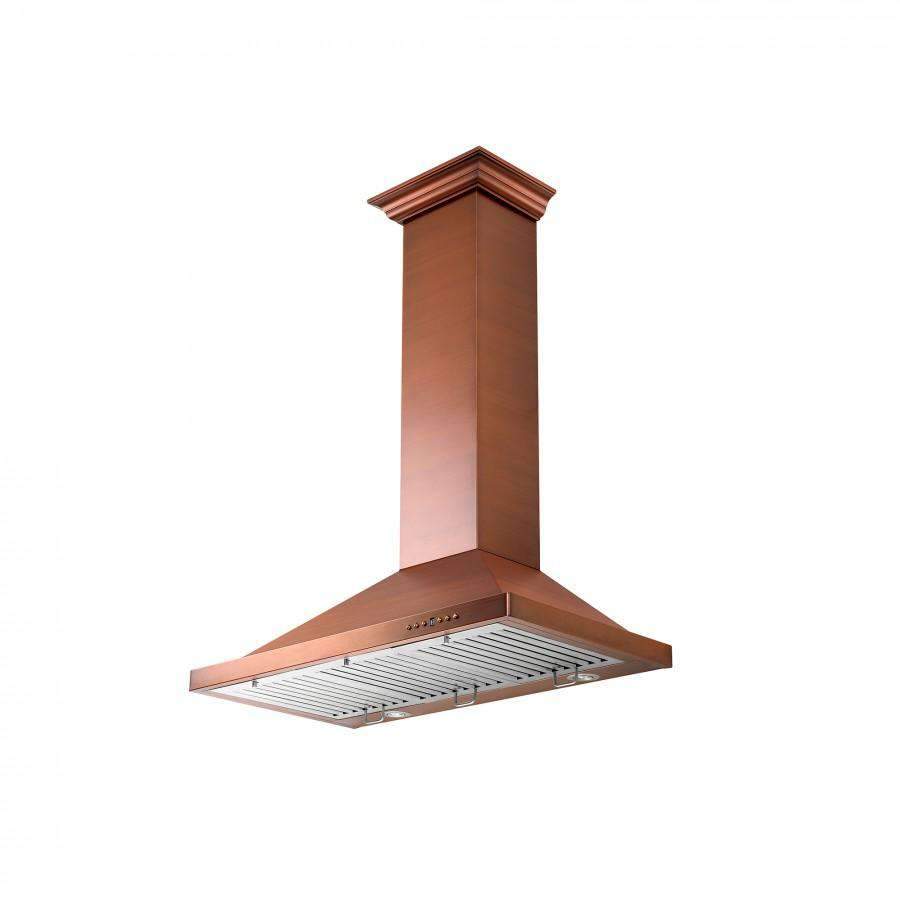 ZLINE 42-Inch Designer Series Copper Finish Wall Range Hood (8KBC-42)