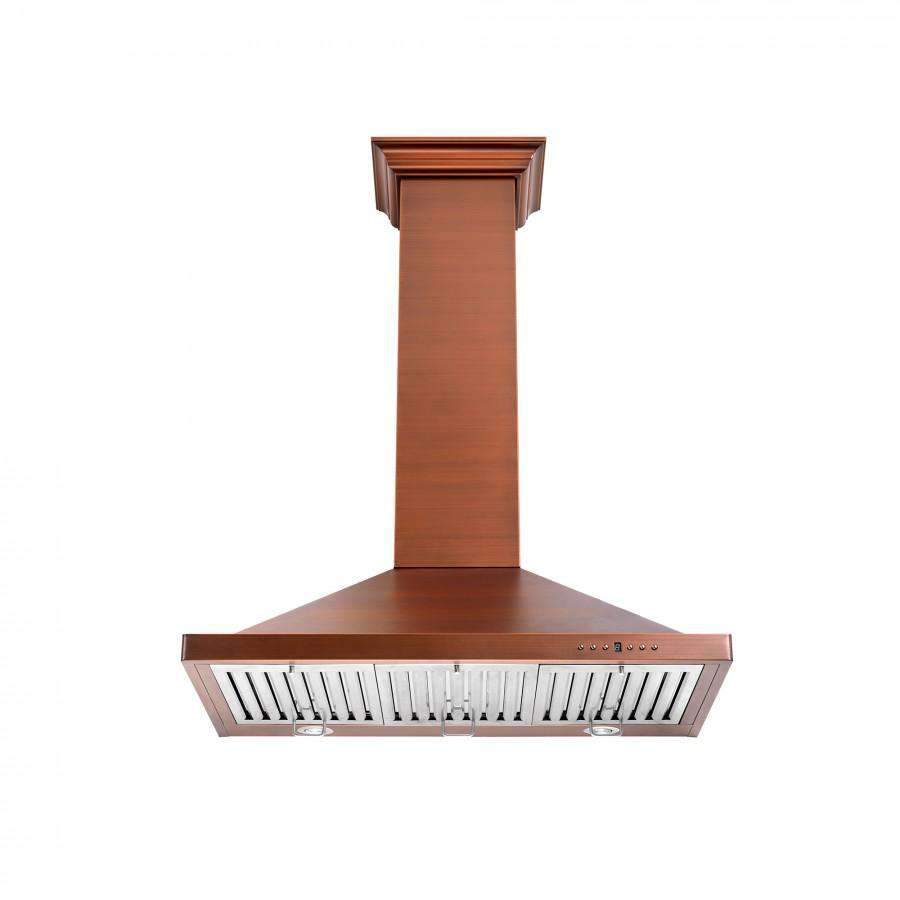 ZLINE 42-Inch Designer Series Copper Finish Wall Range Hood (8KBC-42)