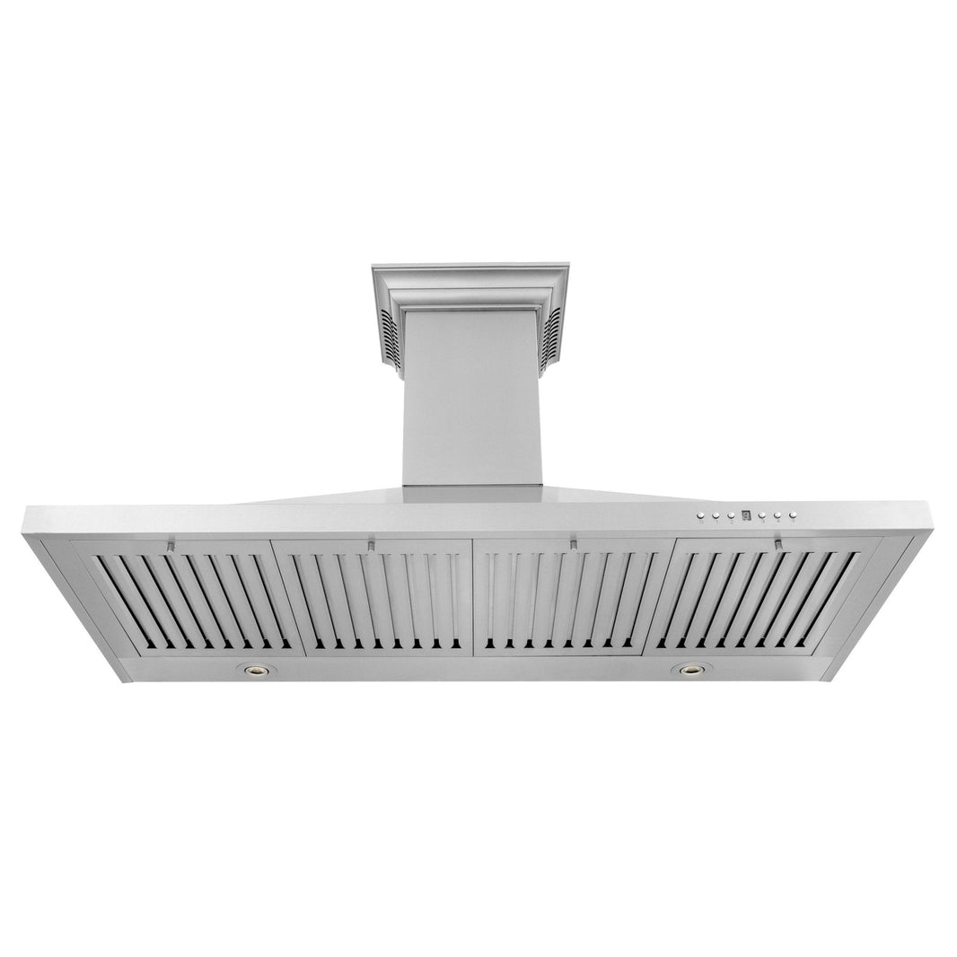 ZLINE 42-Inch Wall Mount Range Hood in Stainless Steel with Built-in CrownSound® Bluetooth Speakers (KBCRN-BT-42)