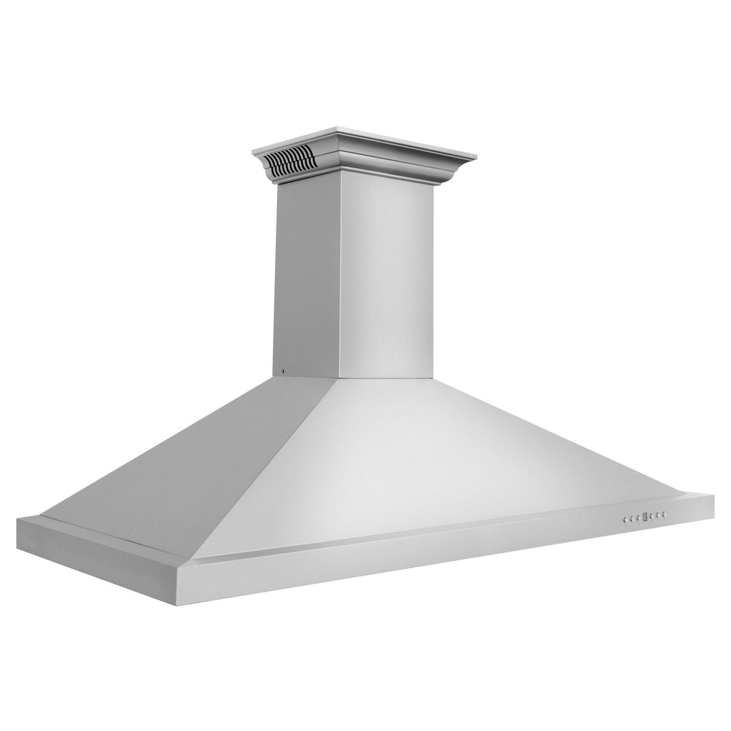 ZLINE 42-Inch Wall Mount Range Hood in Stainless Steel with Built-in CrownSound® Bluetooth Speakers (KBCRN-BT-42)