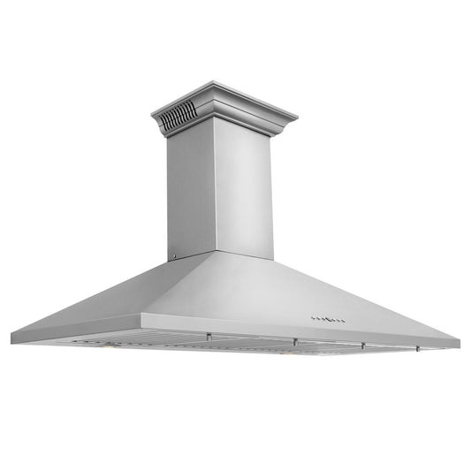 ZLINE 42-Inch Wall Mount Range Hood in Stainless Steel with Built-in CrownSound® Bluetooth Speakers (KL2CRN-BT-42)