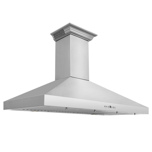 ZLINE 42-Inch Wall Mount Range Hood in Stainless Steel with Built-in CrownSound® Bluetooth Speakers (KL3CRN-BT-42)