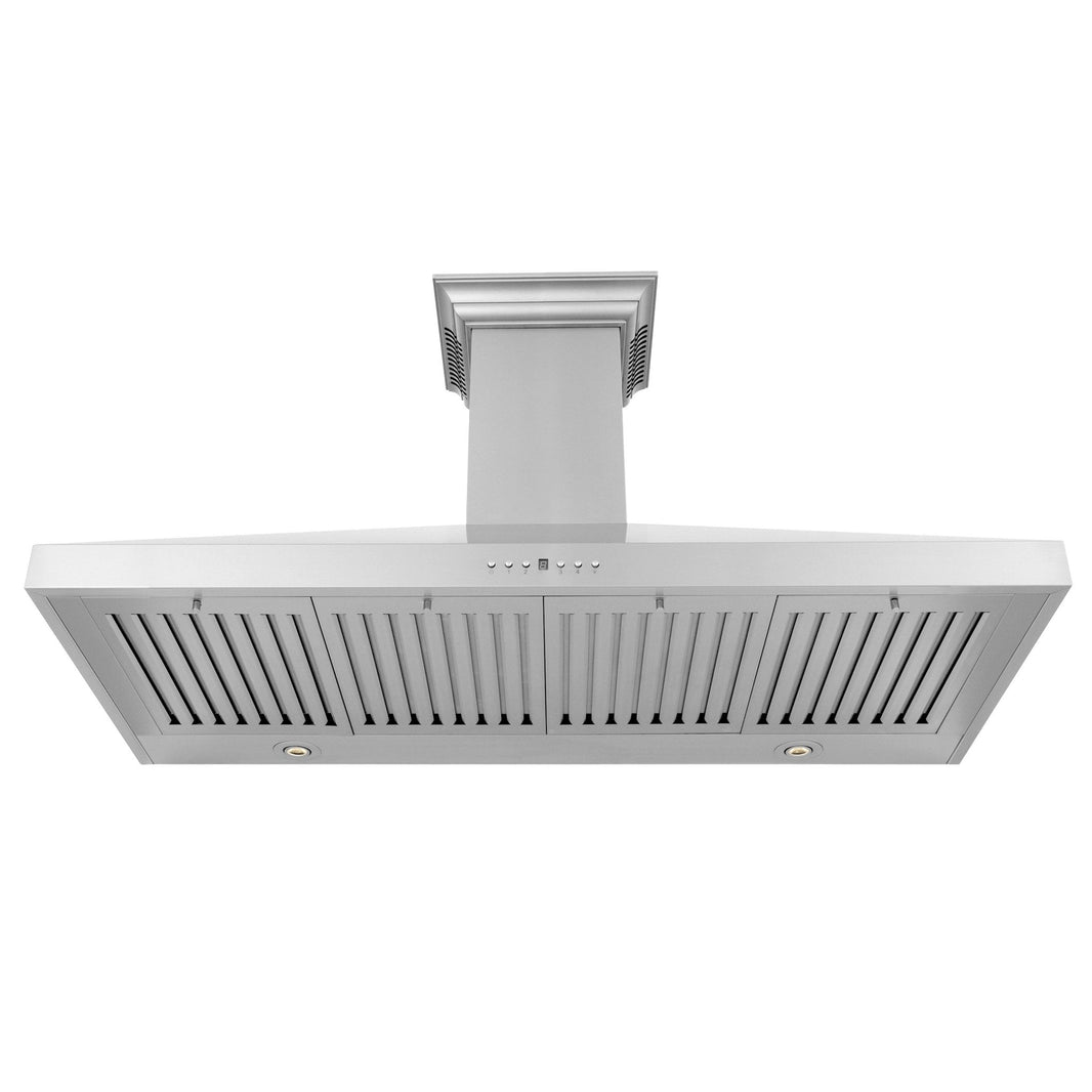 ZLINE 42-Inch Wall Mount Range Hood in Stainless Steel with Built-in CrownSound® Bluetooth Speakers (KL3CRN-BT-42)