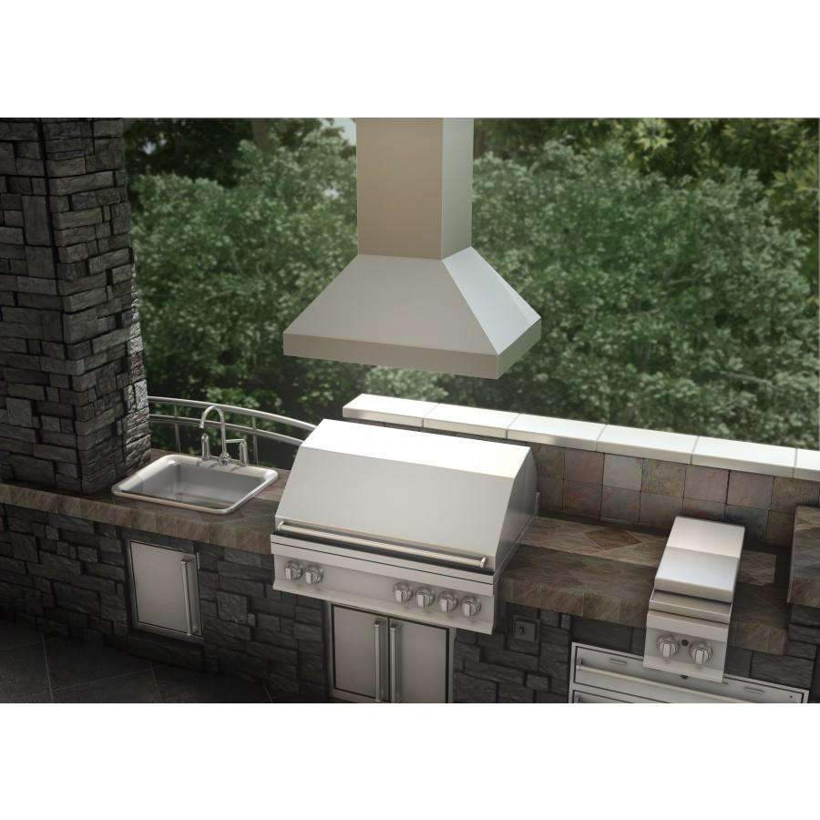 ZLINE 42-Inch Outdoor Island Range Hood with 500 CFM Motor (597i-304-42)