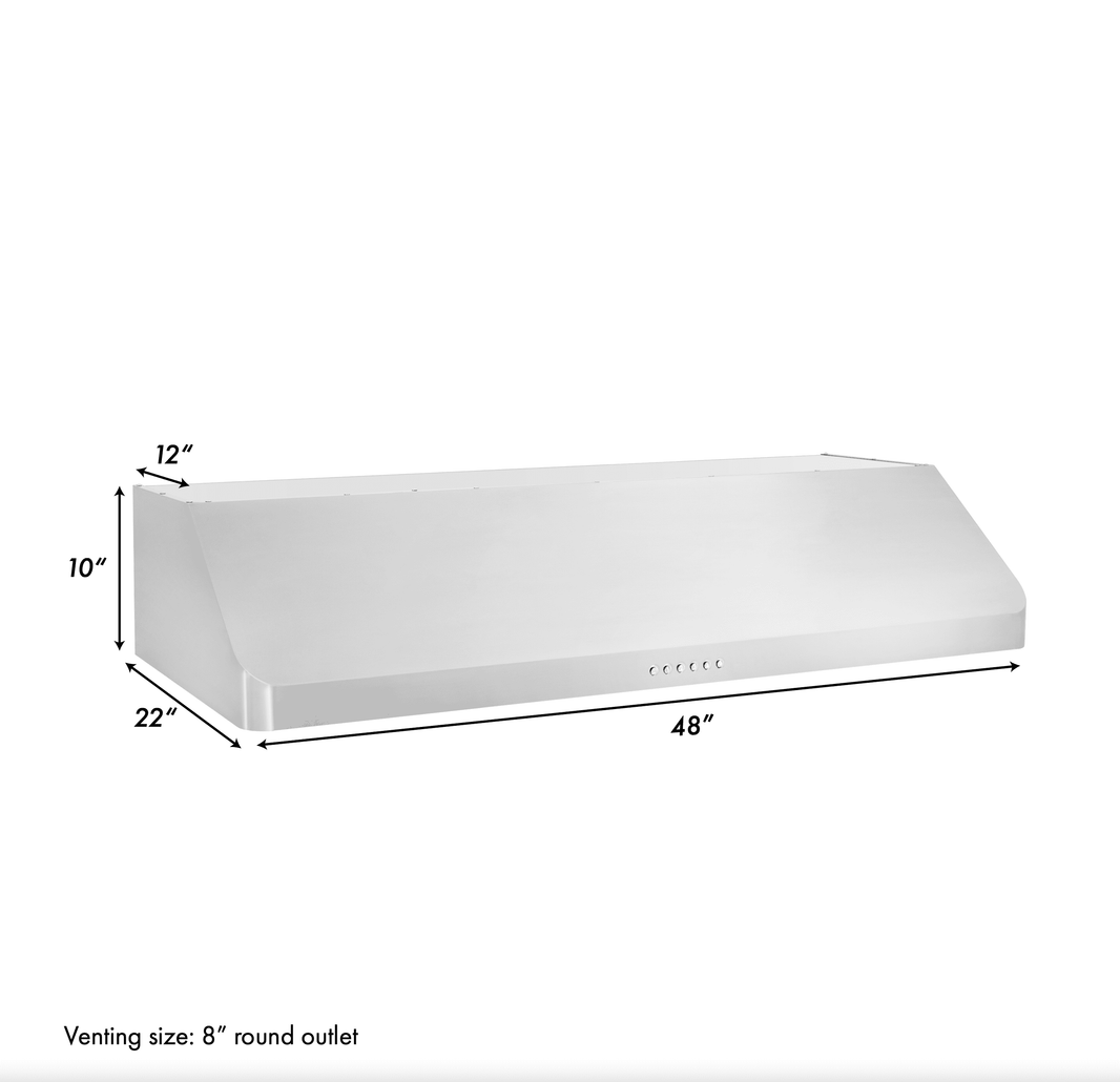 ZLINE 48-Inch Alpine Series Ducted Under Cabinet Range Hood in Stainless Steel (ALP10UC-48)