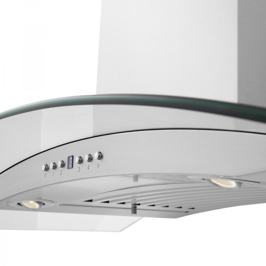 ZLINE 48-Inch Convertible Vent Wall Mount Range Hood in Stainless Steel & Glass (KN4-48)