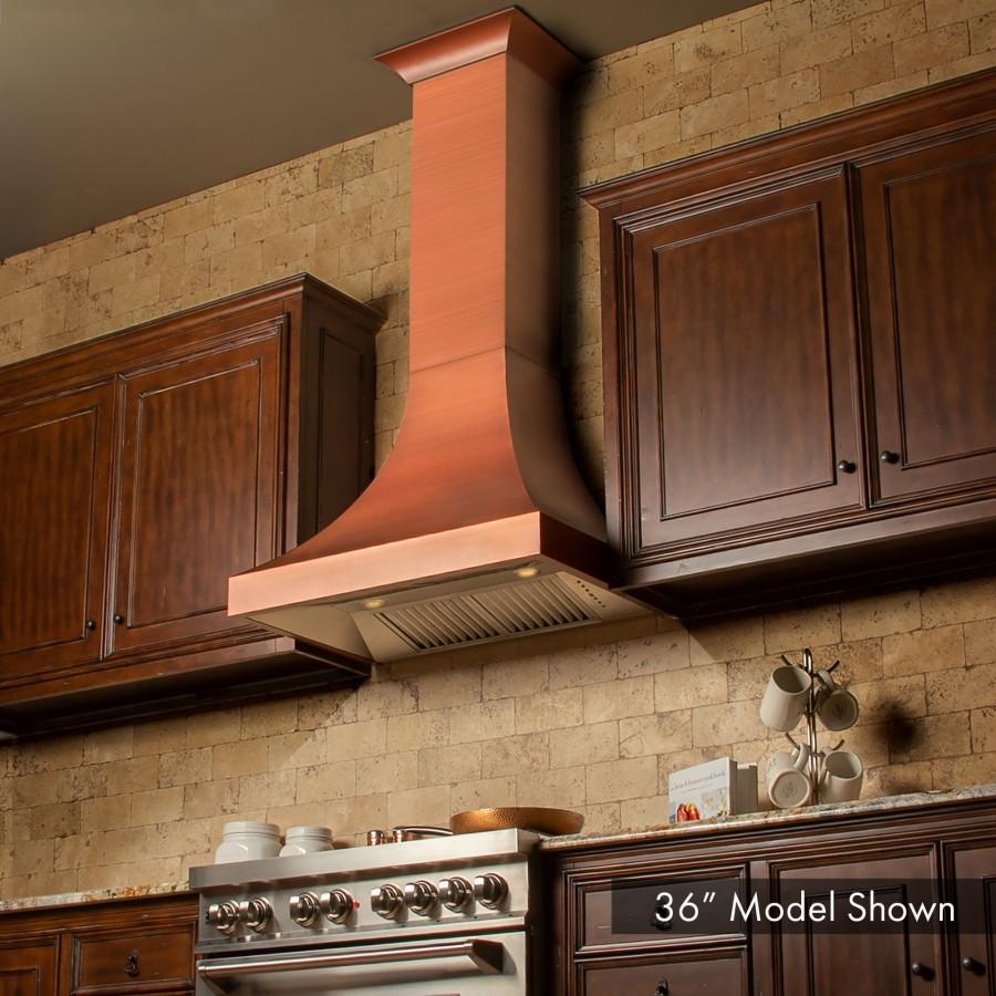 ZLINE 48-Inch Designer Series Copper Finish Wall Range Hood with 700 CFM Motor (8632C-48)