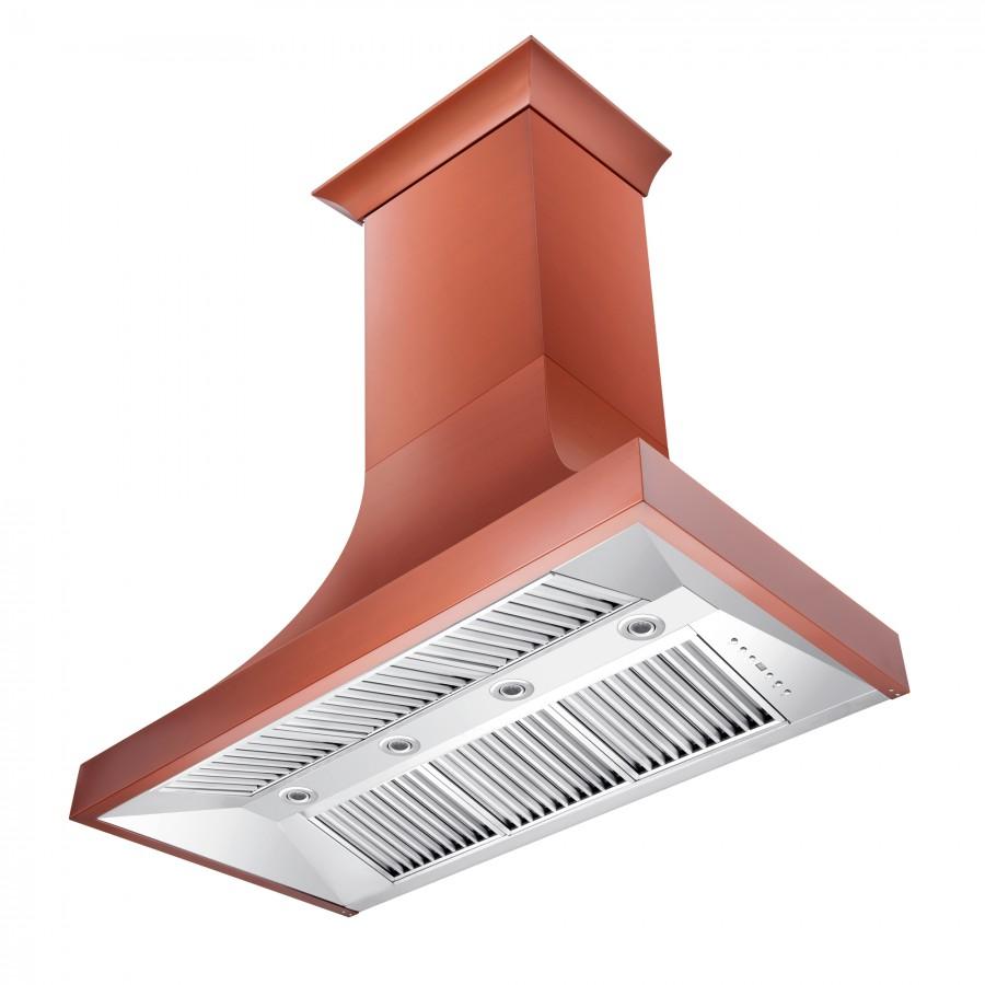 ZLINE 48-Inch Designer Series Copper Finish Wall Range Hood with 700 CFM Motor (8632C-48)