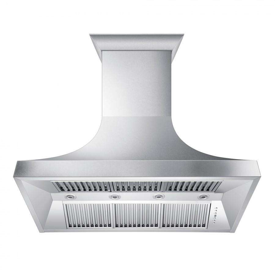 ZLINE 48-Inch Designer Series DuraSnow Stainless Wall Range Hood with 700 CFM Motor (8632S-48)