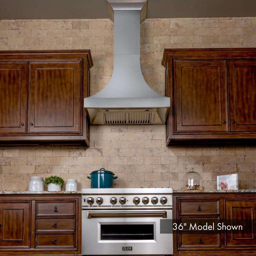 ZLINE 48-Inch Designer Series DuraSnow Stainless Wall Range Hood with 700 CFM Motor (8632S-48)