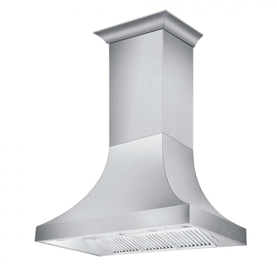 ZLINE 48-Inch Designer Series DuraSnow Stainless Wall Range Hood with 700 CFM Motor (8632S-48)