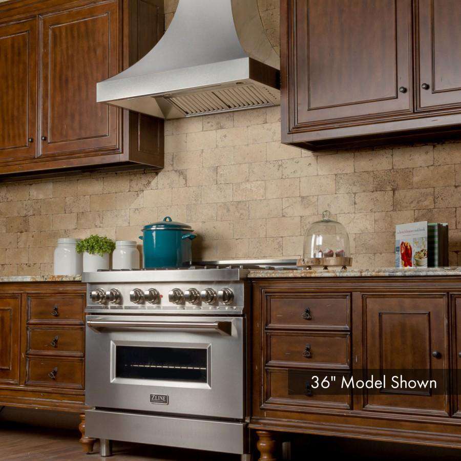 ZLINE 48-Inch Designer Series DuraSnow Stainless Wall Range Hood with 700 CFM Motor (8632S-48)