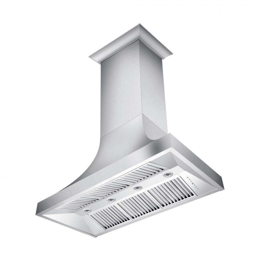 ZLINE 48-Inch Designer Series DuraSnow Stainless Wall Range Hood with 700 CFM Motor (8632S-48)