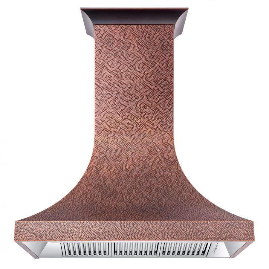 ZLINE 48-Inch Designer Series Hand-Hammered Copper Finish Wall Range Hood with 700 CFM Motor (8632H-48)