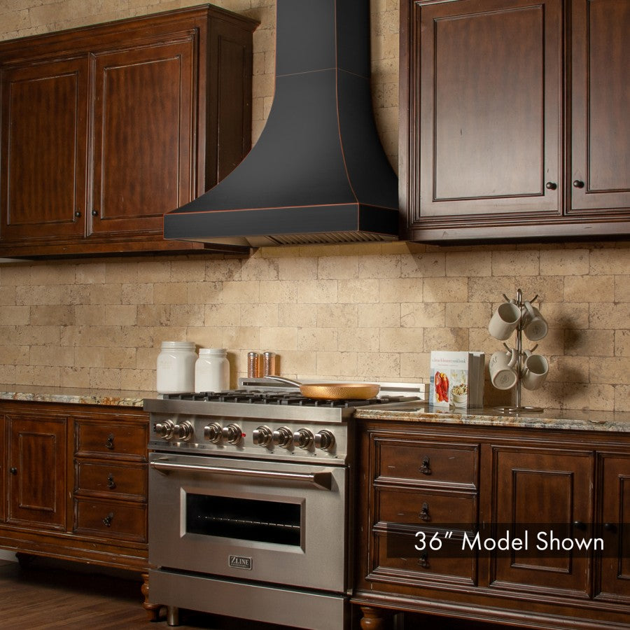 ZLINE 48-Inch Designer Series Oil-Rubbed Bronze Wall Range Hood with 700 CFM Motor (8632B-48)