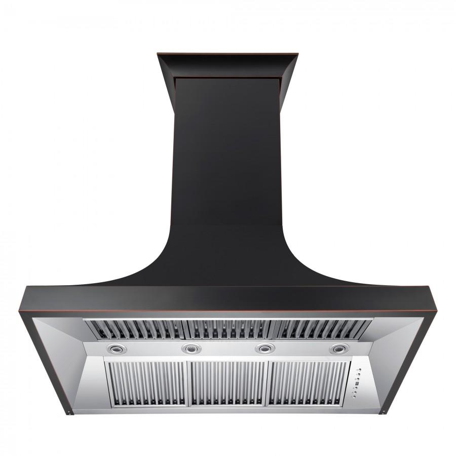 ZLINE 48-Inch Designer Series Oil-Rubbed Bronze Wall Range Hood with 700 CFM Motor (8632B-48)