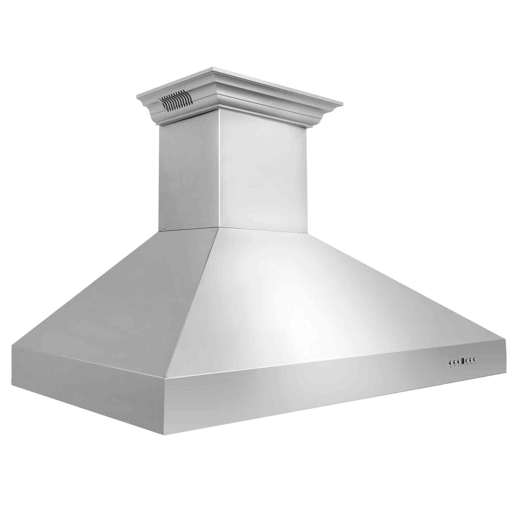 ZLINE 48-Inch Professional Wall Mount Range Hood in Stainless Steel with Built-in CrownSound® Bluetooth Speakers (697CRN-BT-48)