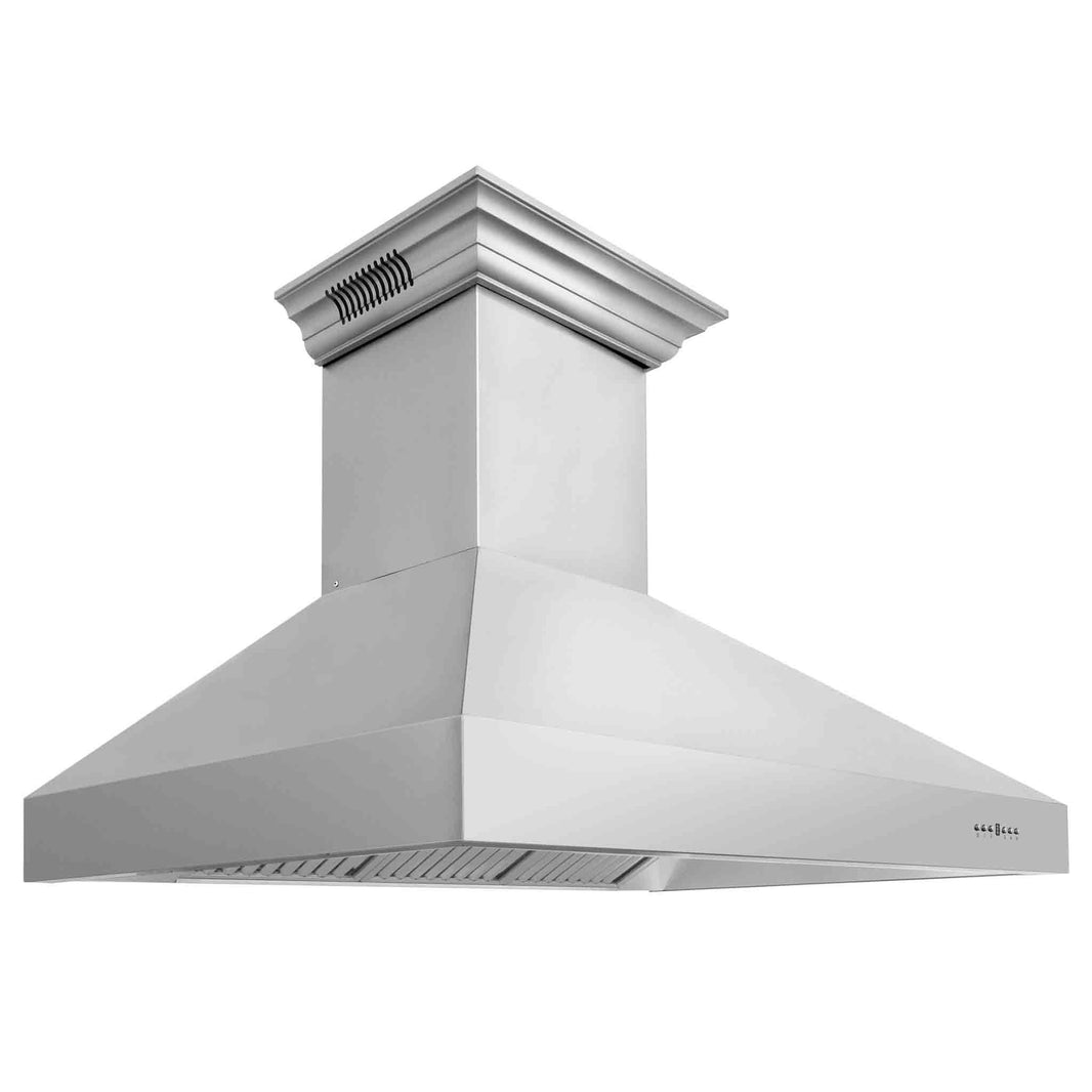 ZLINE 48-Inch Professional Wall Mount Range Hood in Stainless Steel with Built-in CrownSound® Bluetooth Speakers (697CRN-BT-48)