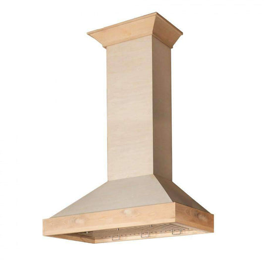 ZLINE 48-Inch Unfinished Wooden Wall Mount Range Hood (KBUF-48)