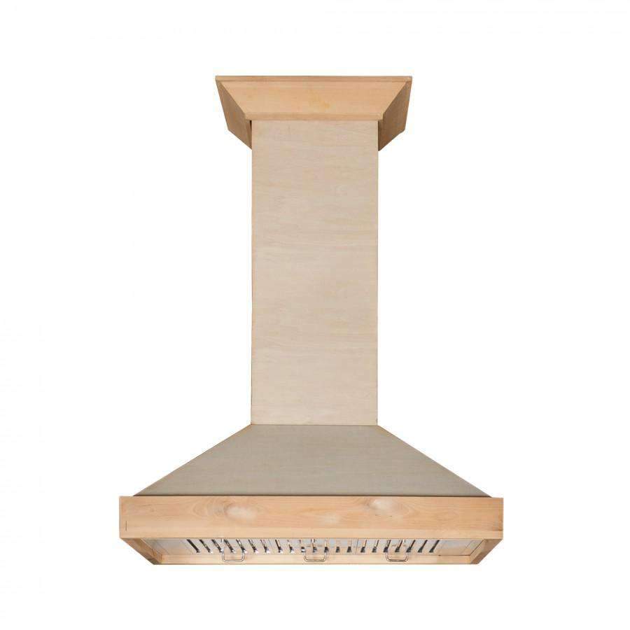 ZLINE 48-Inch Unfinished Wooden Wall Mount Range Hood (KBUF-48)